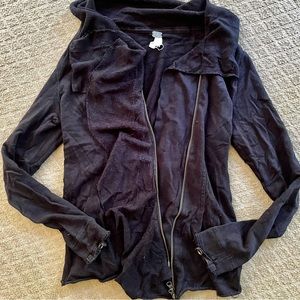 We The Free black long sleeve zip up size medium